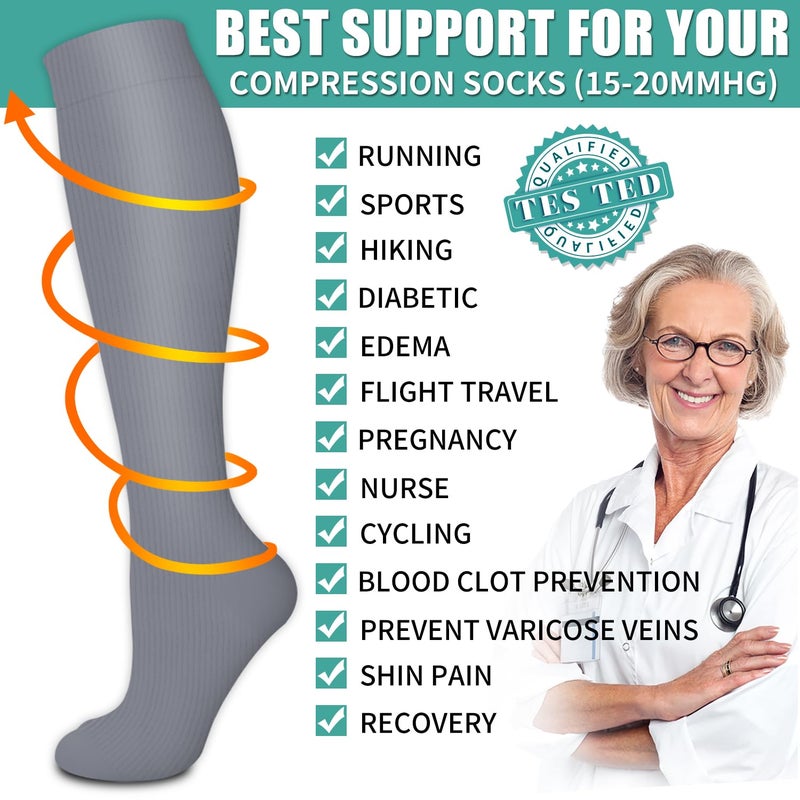 Laite Hebe 3 Pack Compression Sock-Compression Sock For Women and Men Circulation -Best for Running,Athletic Sports - Image 4